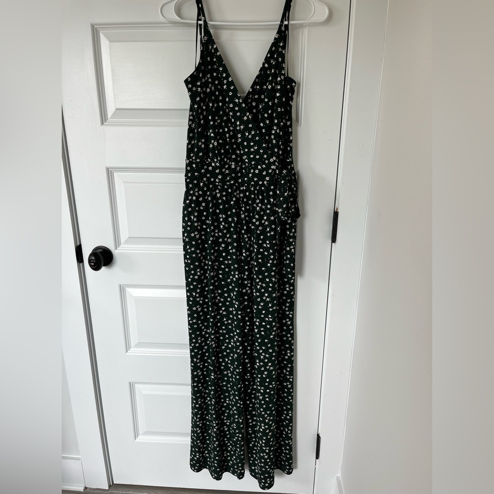 Kaileigh Green Floral Jumpsuit